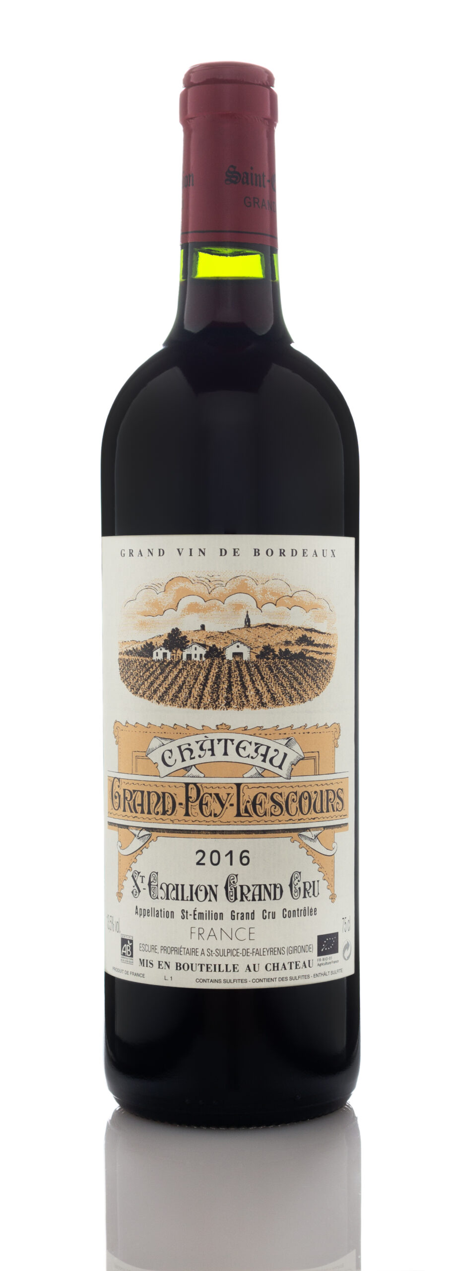 Vin rouge Saint-Emilion Grand Cru 2016 - Château Grand Pey Lescours